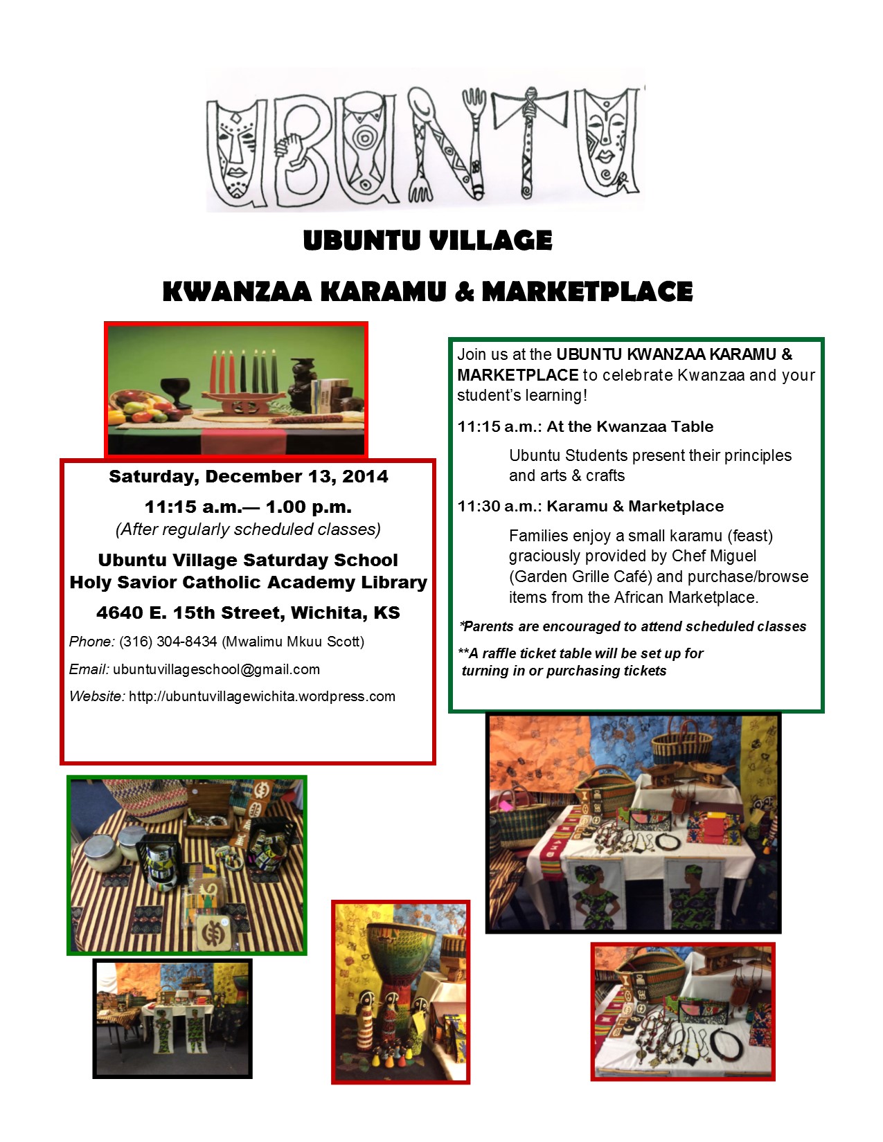 Ubuntu Village Kwanzaa Karamu African Marketplace Ubuntu